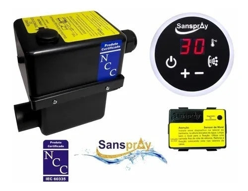 Aquecedor Sanspray Eletrico 3 funções + Painel Digital + Sensor de nivel