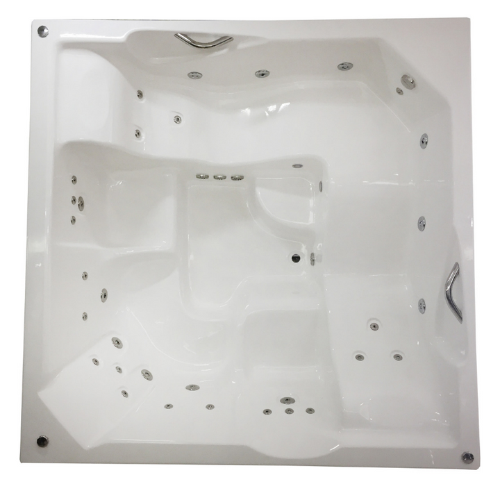 Spa Com Hidro Quadrado 2x2 completo - Aquecedor + Cromoterapia + Filtro + Ozônio
