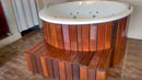Ofurô Com Hidro Tina Redonda Com Deck - Fabrica Das Banheiras