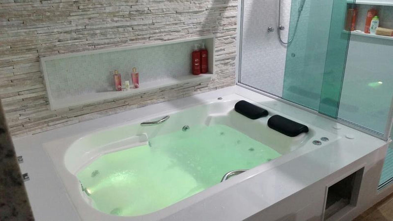 Banheira Dupla Grécia Com Aquecedor e Cromoterapia